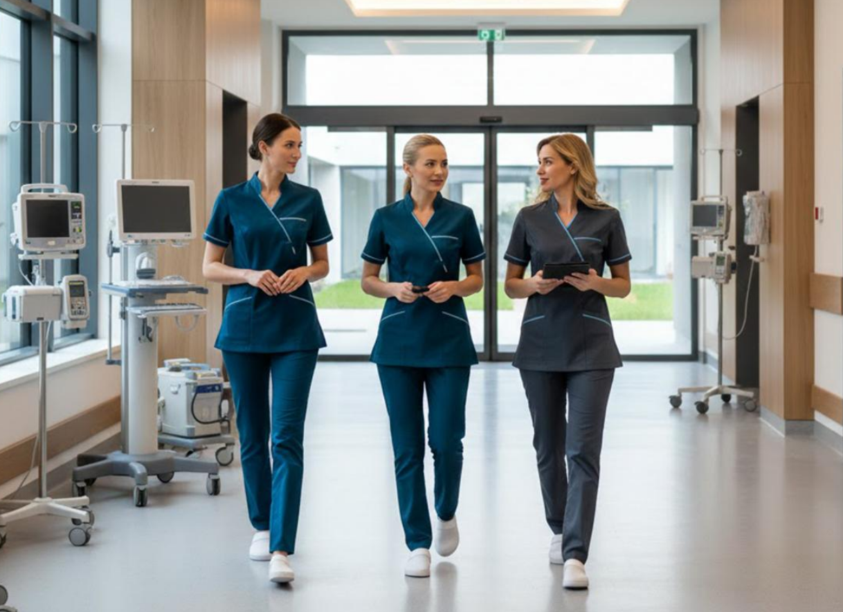 Healthcare professionals in a hospital